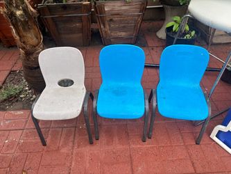 Plastic Outdoor Kids Chairs Set of 3chairs