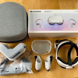 Oculus Quest 2 64GB White Bundle with Original Box, Carrying Case, & Accessories