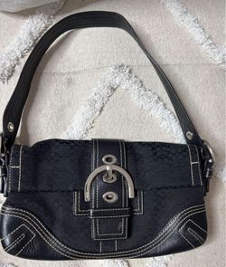Classic black Coach baguette bag Y2k Vintage