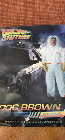 Back to the Future Doc Brown Costume XS