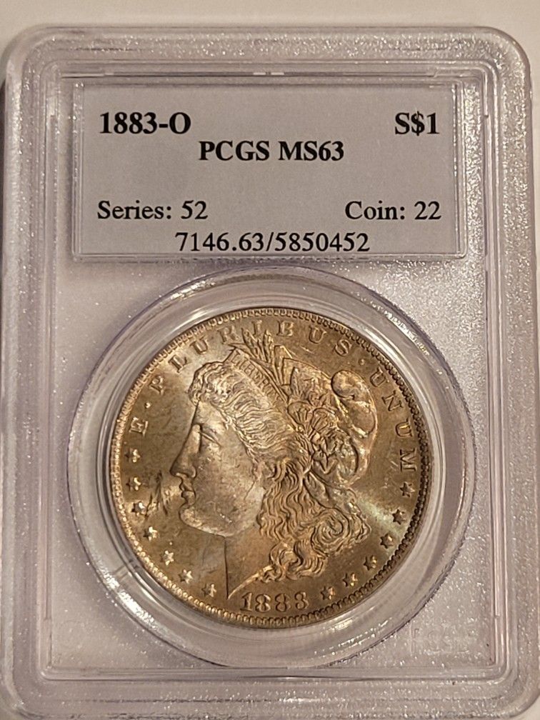 1883-O Morgan Silver Dollar PCGS MS63 Toned