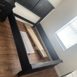 Bed Frame And Nightstand 