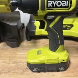 Ryobi 1/4 impact drill with battery and charger