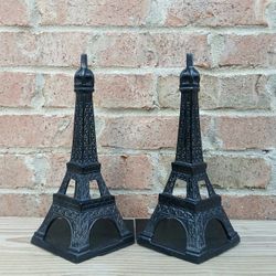 Vintage Eiffel Tower Metal Bookends 