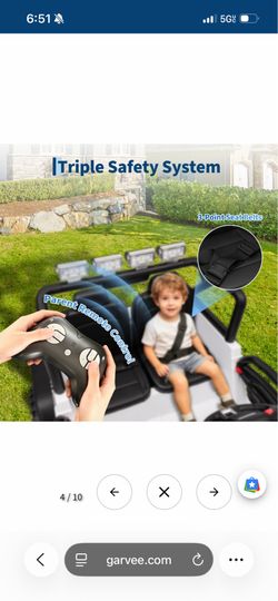 2 Seater Ride On Car for Kids, 24V Electric Truck with Parent Remote