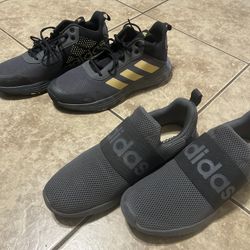 2 pairs of Fairly New Adidas Shoes - Men 11.5 