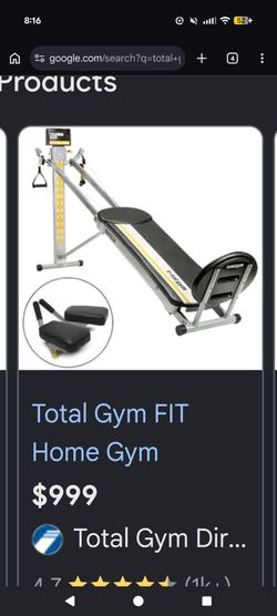 Total gym with attachments