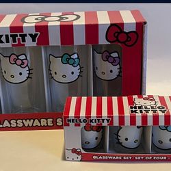 Hello Kitty glass cup, and shock glasses