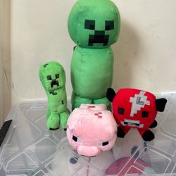 Minecraft 4pcs. Lot Stuffed Animals.