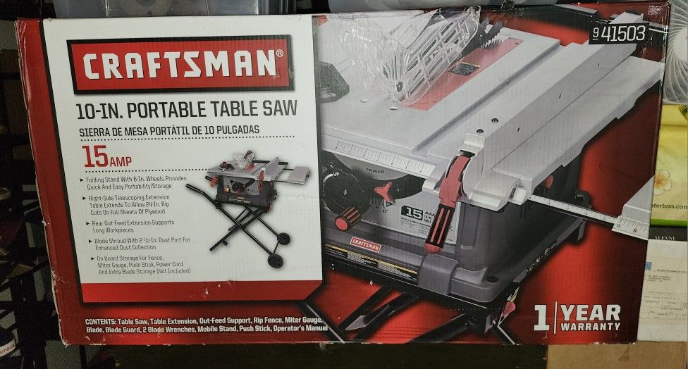 Brand New CRAFTSMAN TABLE SAW