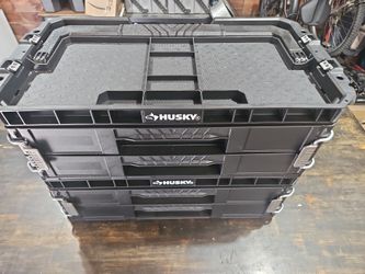 2-pack Husky Two Drawer Organizer Toolbox