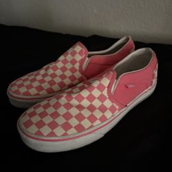Pink Checkered Vans