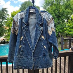 Vintage 80s American Classics blue denim  jacket Size M