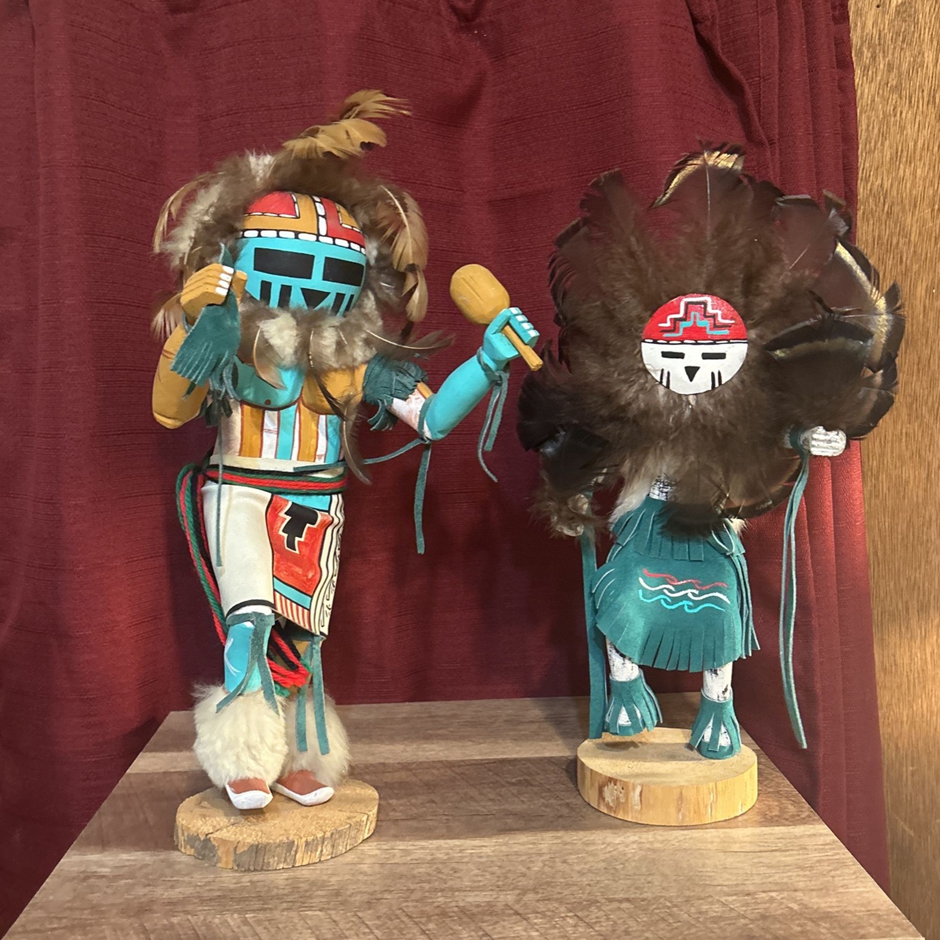 Native American, Navajo Sun, Face, Kachina Doll Largo 