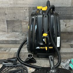 McCulloch MC1385 Deluxe Canister Steam Cleaner, 2-Hour Runtime, Chemical-Free Mop Head, Brushes & More - Built for Home, Tile, Carpet