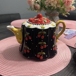 Mary Engelbreit Cherry Tea Pot