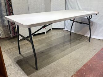 NEW! HDX 6′ Folding Indoor/Outdoor Table – Almond