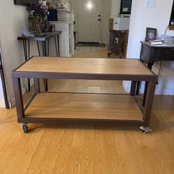 Table With Casters Solid And Clean 