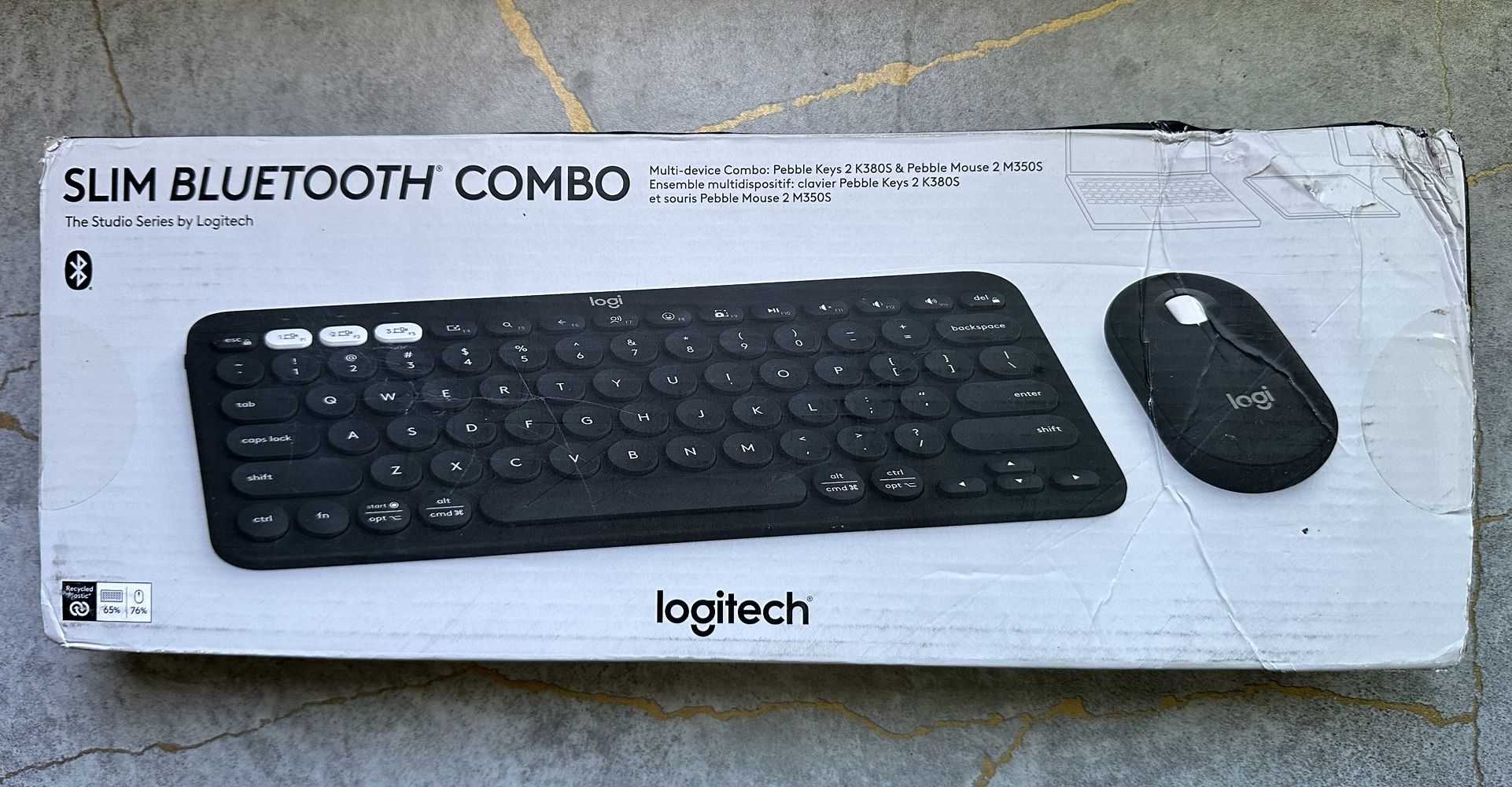 Logitech Slim Bluetooth Combo, Wireless Keyboard and Mouse