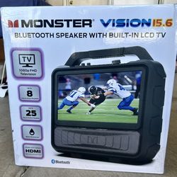 Monster Vision Bluetooth Speaker with built-in Screen (NEW IN BOX)
