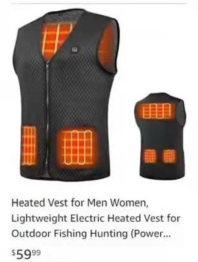 New Heated Vest, USB Charging Electric Heated Jacket Washable for Women Men Outdoor