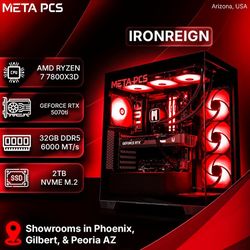 META IronReign (7800X3D, RTX 5070, 32GB DDR5 RAM)