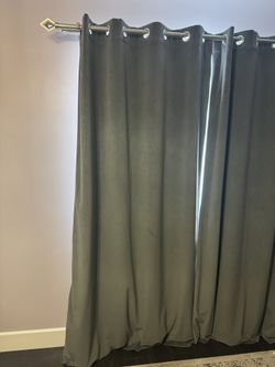 4 Sets of Blackout Velvet Curtains (Two Pairs) + Double Rods + Sheers (Two Pairs)