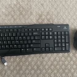 Logitech Wired Keyboard And Mouse 