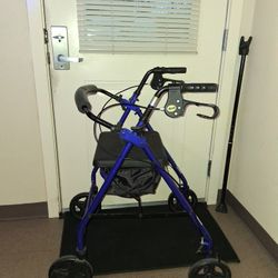 Drive Brand Premium Medical Walker Cobalt Blue Larger Size 24-in Across 