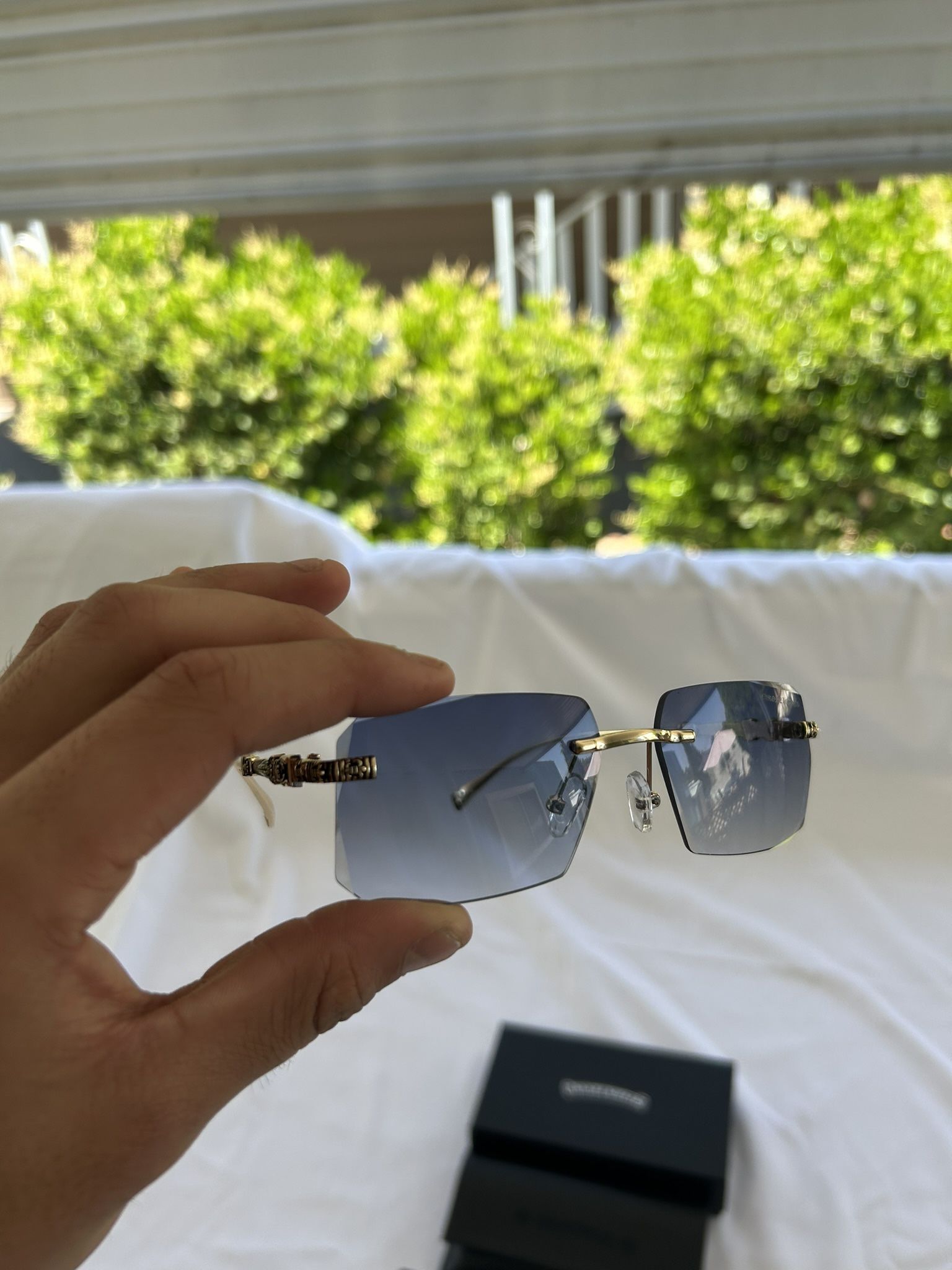Chrome Hearts Light Blue Tint Sunglasses