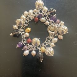 Gem Charmed Sterling Bracelet 