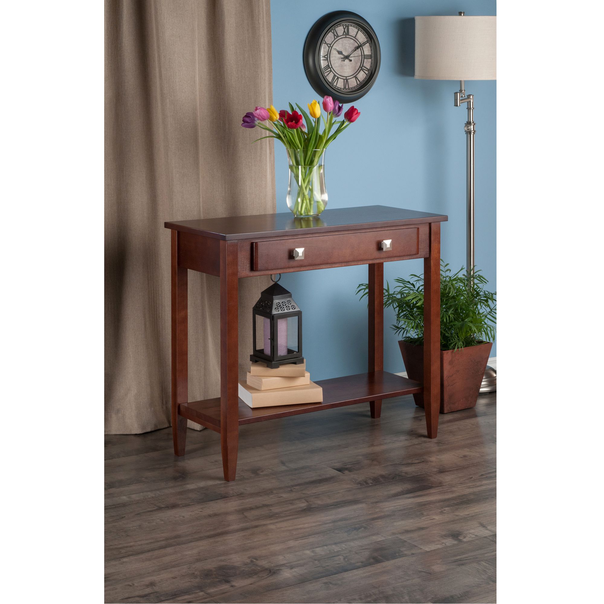Winsome Wood Richmond Console Table with Drawer, Walnut Finish