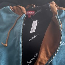 2-tone Hooded Work Jacket 