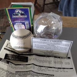 Chipper Jones Autographed Baseball With COA 