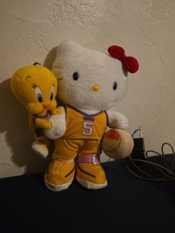 Hello Kitty & Tweety Bird Los Angeles Lakers plush