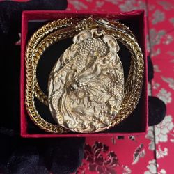 24K Gold PLATED Dragon Necklace