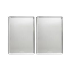 Aluminum Full Size Sheet Pan 26 x 18 inches for commercial oven use, Full Sheet, 2-Pack (For Commercial Oven Use., Not for standard home o