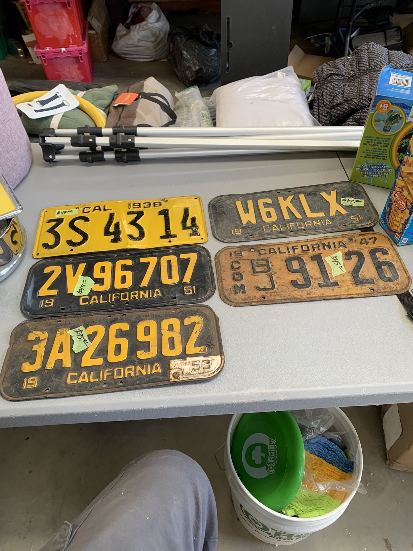 VINTAGE CALIFORNIA LICENSE PLATES  $45 Each  In Madera ca  