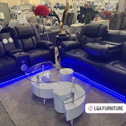BLUETOOTH LED RECLINING SOFA & LOVESEAT