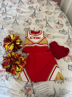 CYSC ALLSTARS CHEERLEADING UNIFORM AND POM POMs