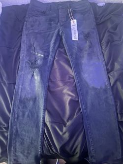 Purple jeans black with smooth paint