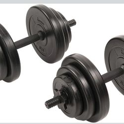  Vinyl 40 Lb Dumbbell Set