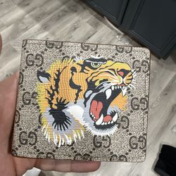 Grey /tiger designer wallet