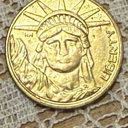 Statue of Liberty Gold-Toned Commemorative Token”