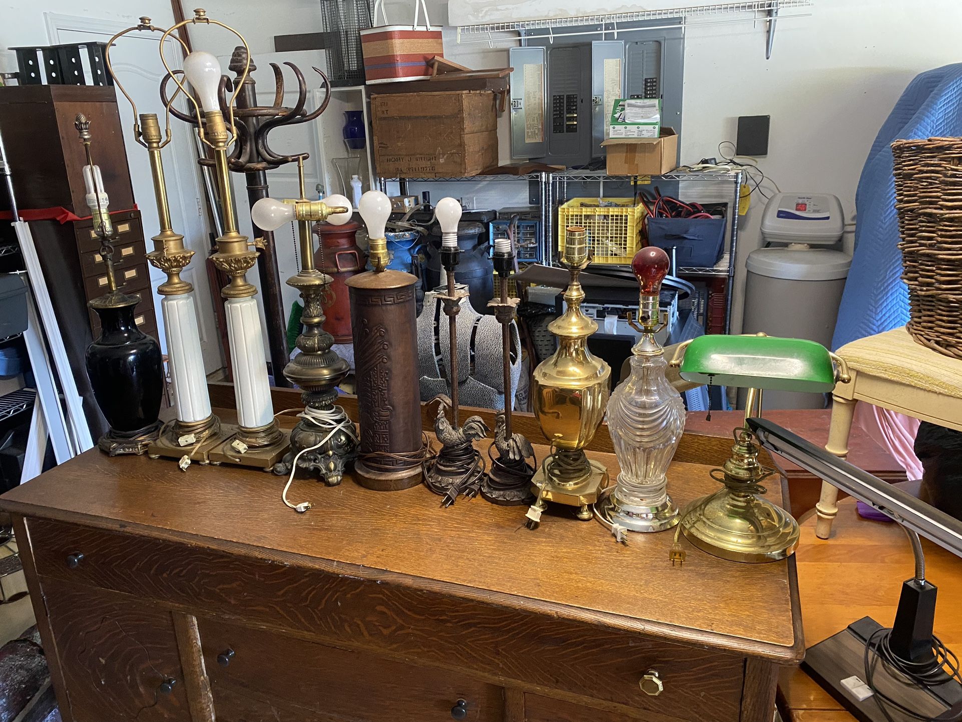 Collection of Vintage/Antique Lamps