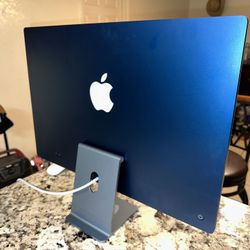 Blue 24 Inch Apple Imac 