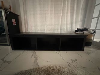 Sleek Black Shelf Compartment