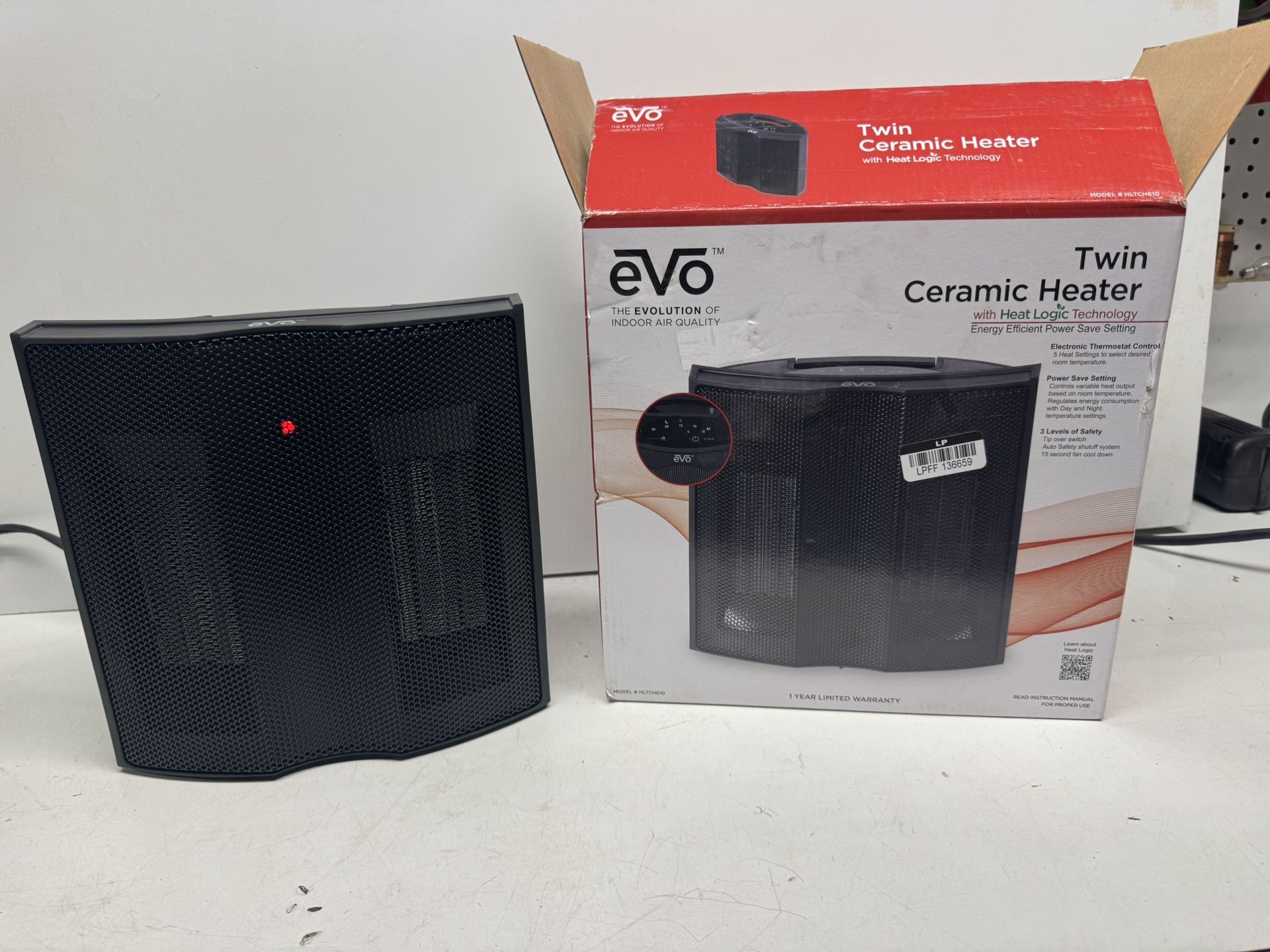New Evo Twin Ceramic Heater 1500 Watts. Must Pickup