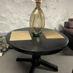 Solid Wood Extendable Round Table And Chairs