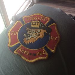 NYFD OLD PATCH ENGINE 227 KING OF THE HILL Very Old
